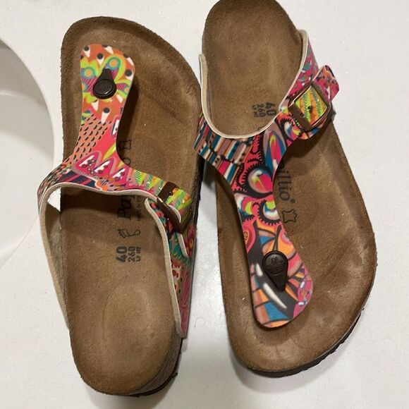 Birkenstock papillio sandals multicolorsize 40 L9/M7 unisex made in Portugal